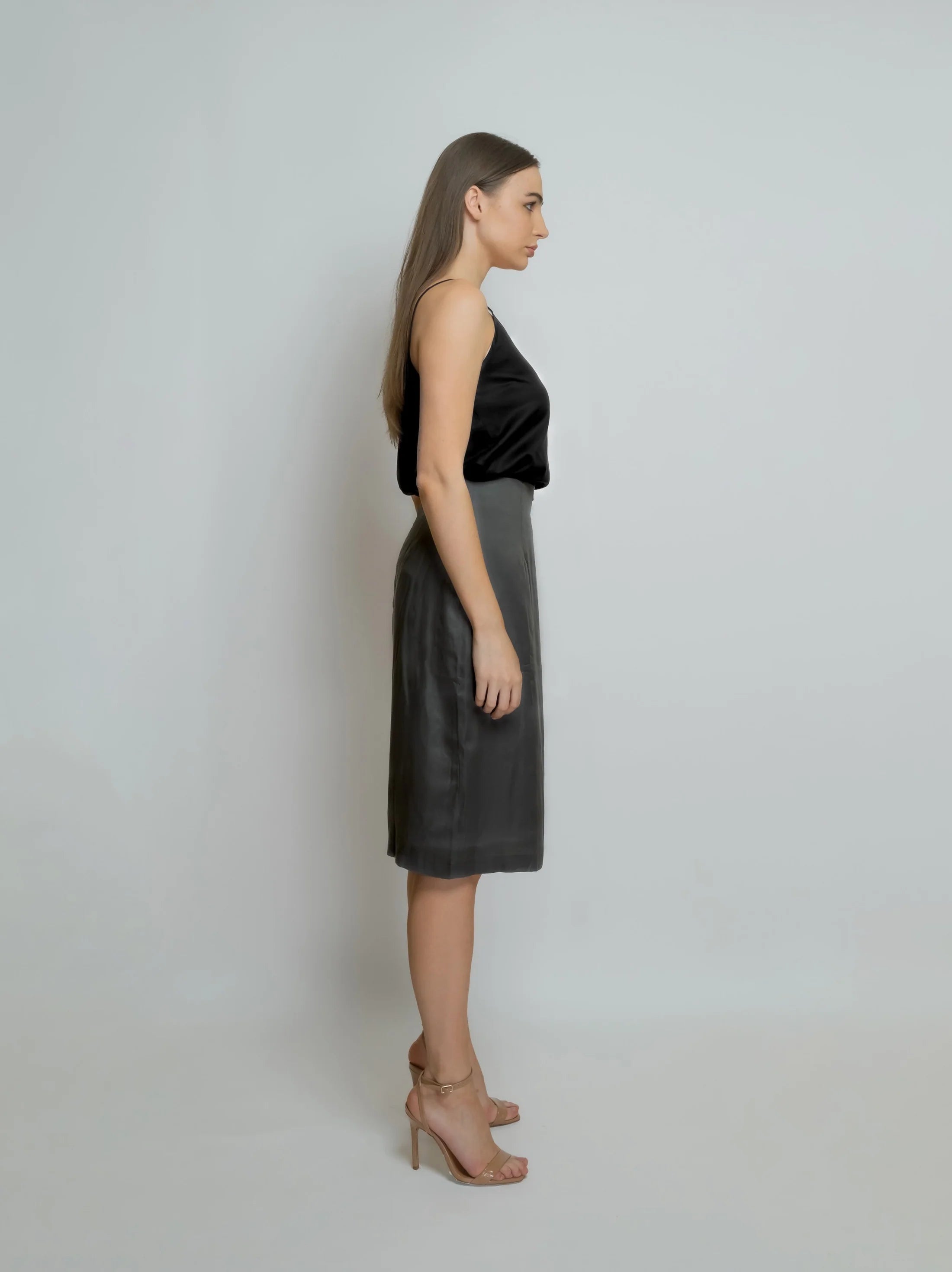 BAMBOO MIDI SKIRT