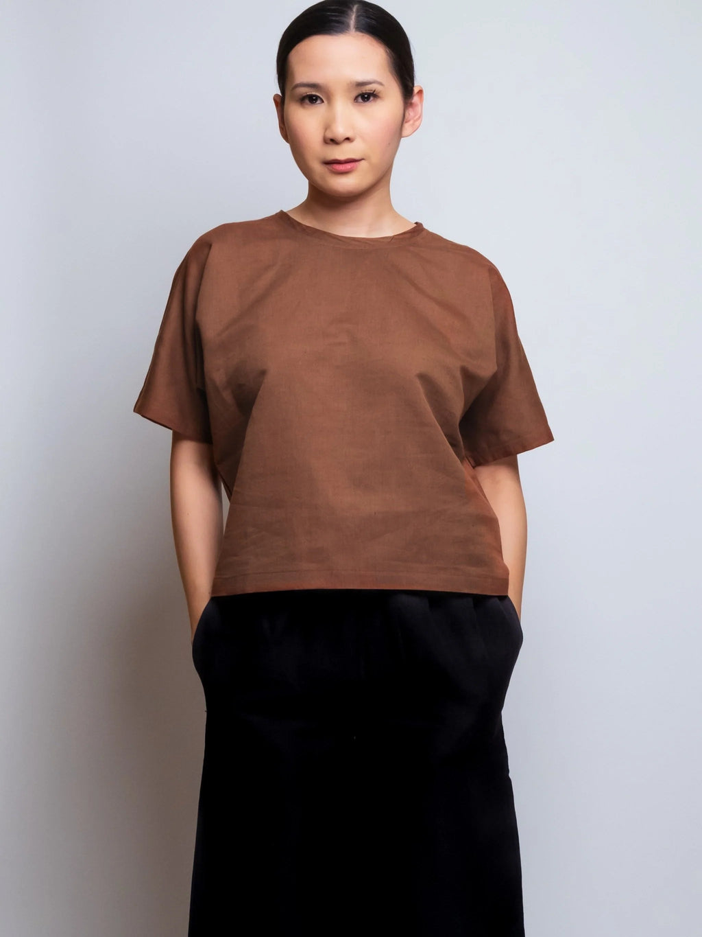 Boxy Linen Tee Roundneck 
