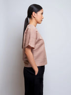 Boxy Linen Tee Roundneck 
