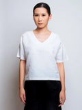 Boxy Linen Tee V-neck 