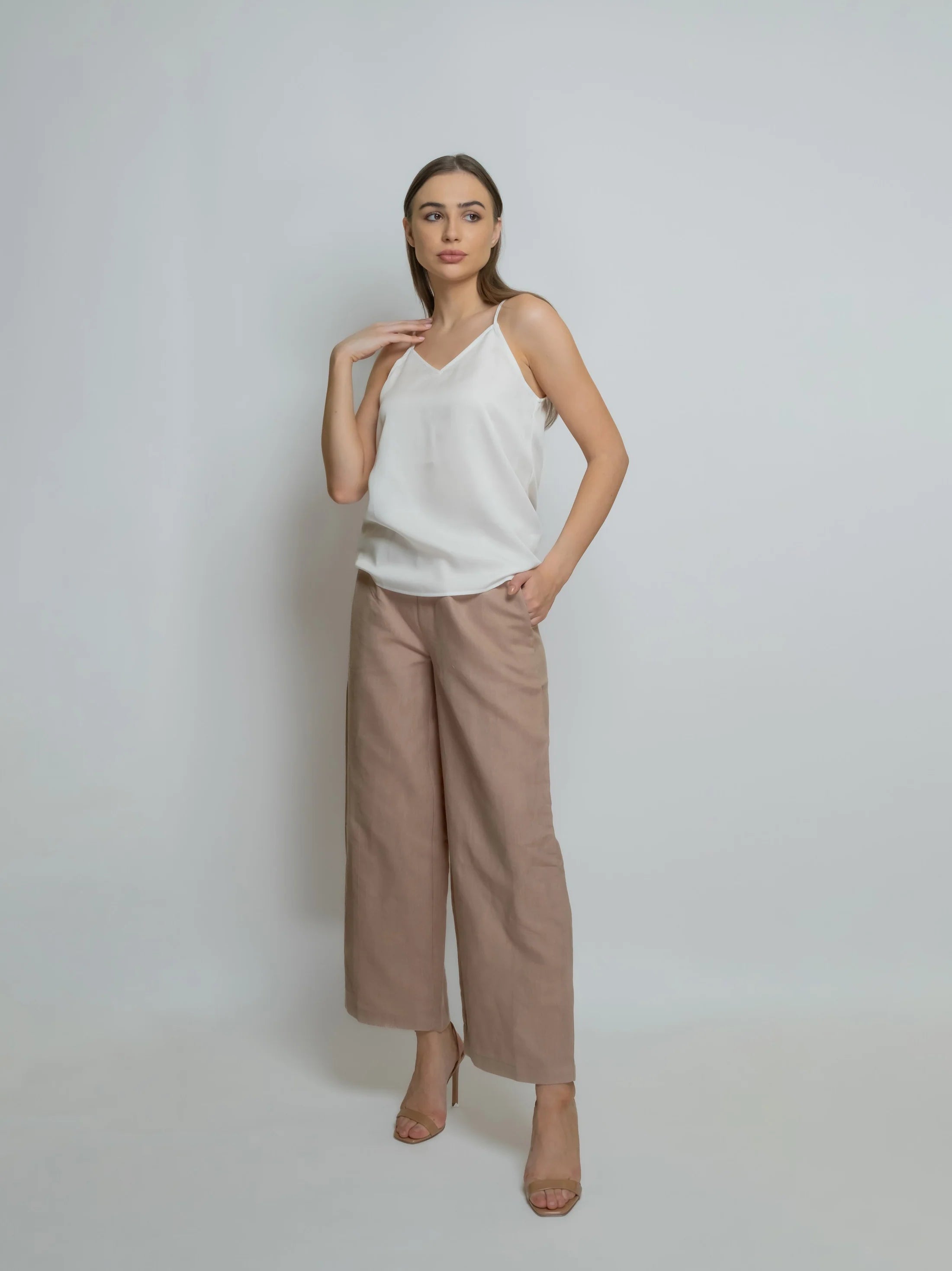 Linen Cropped Pant