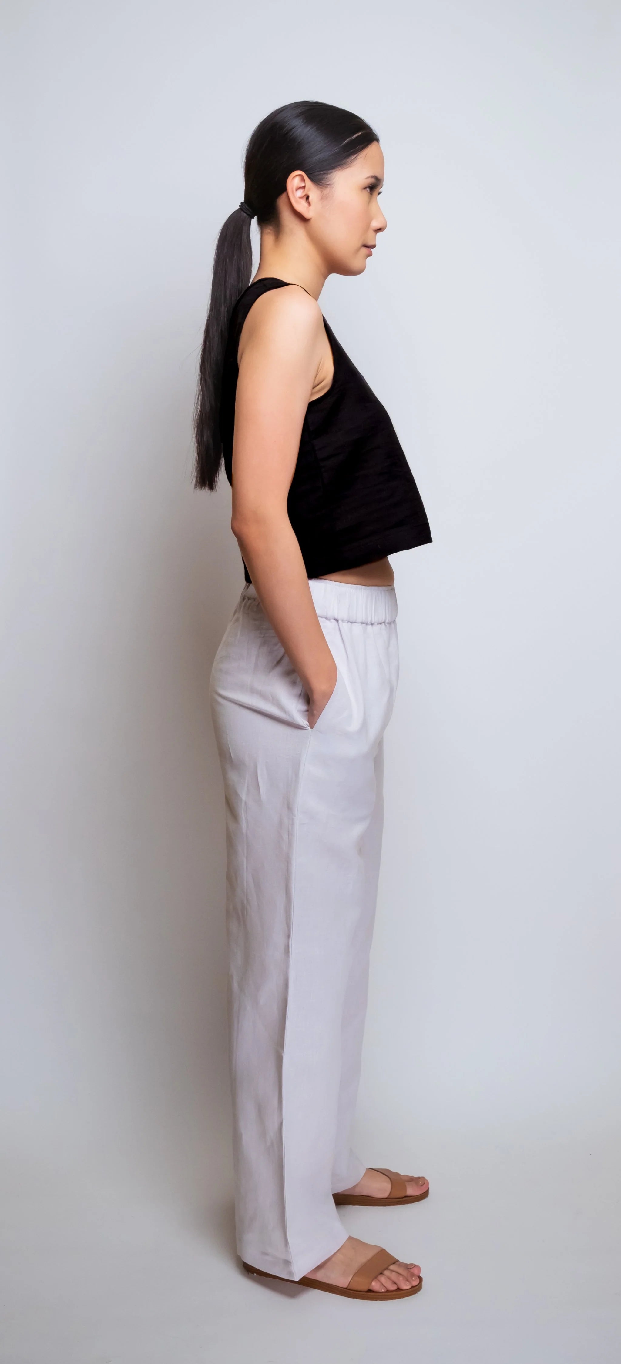 Linen Cropped Pant