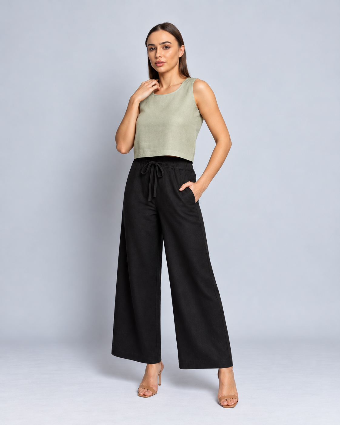 Linen Cropped Pant