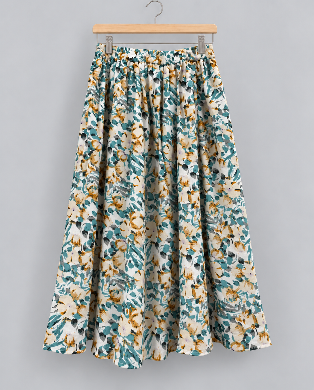 Pleated Muslin Skirt 