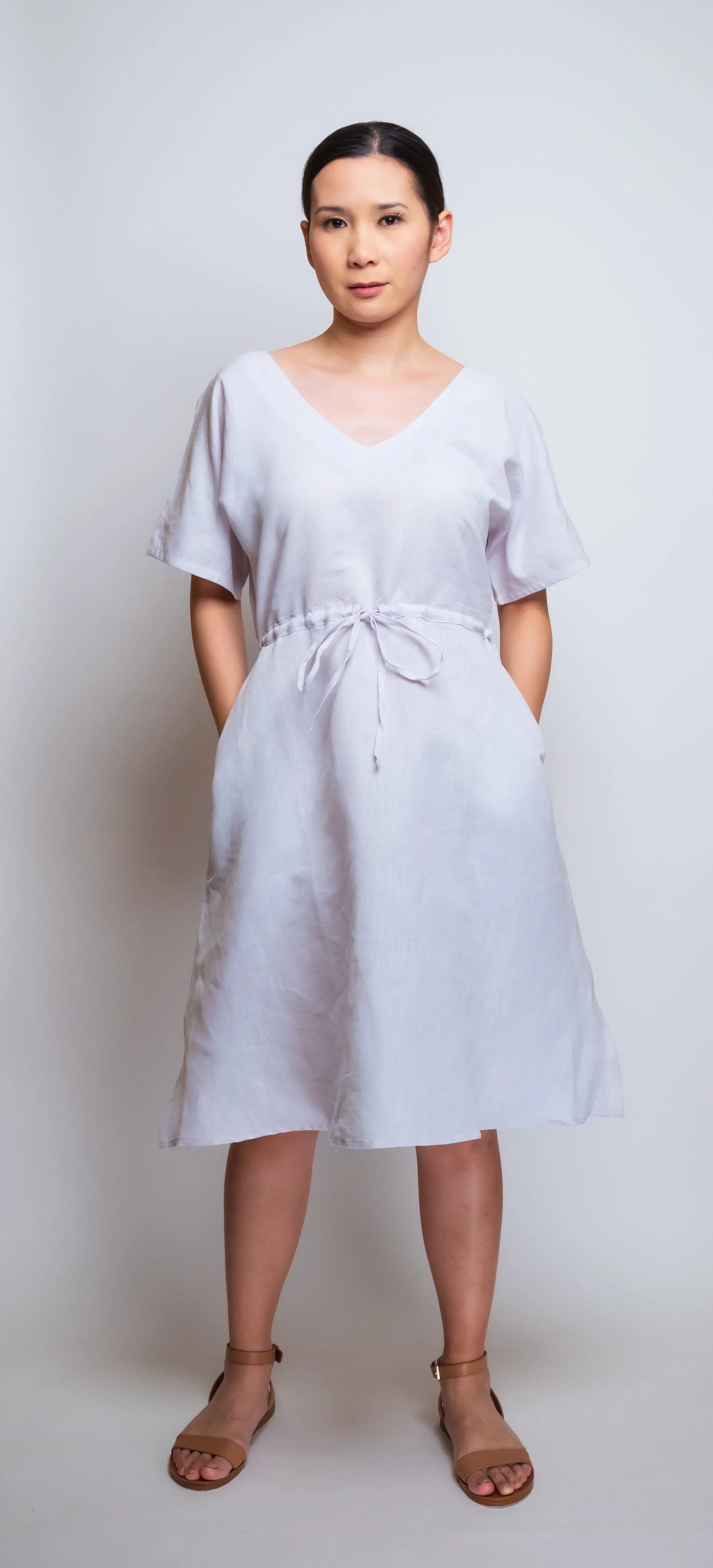 KIMONO V-NECK DRESS