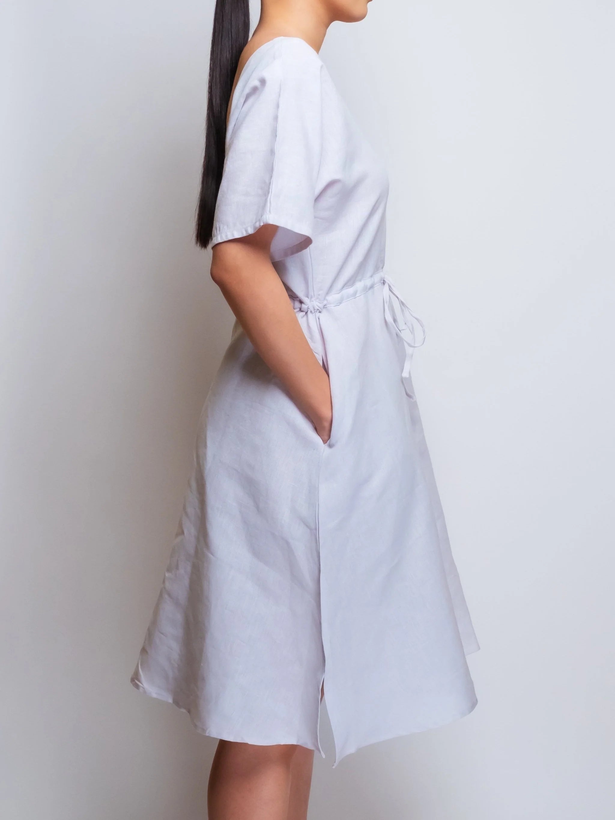 KIMONO V-NECK DRESS