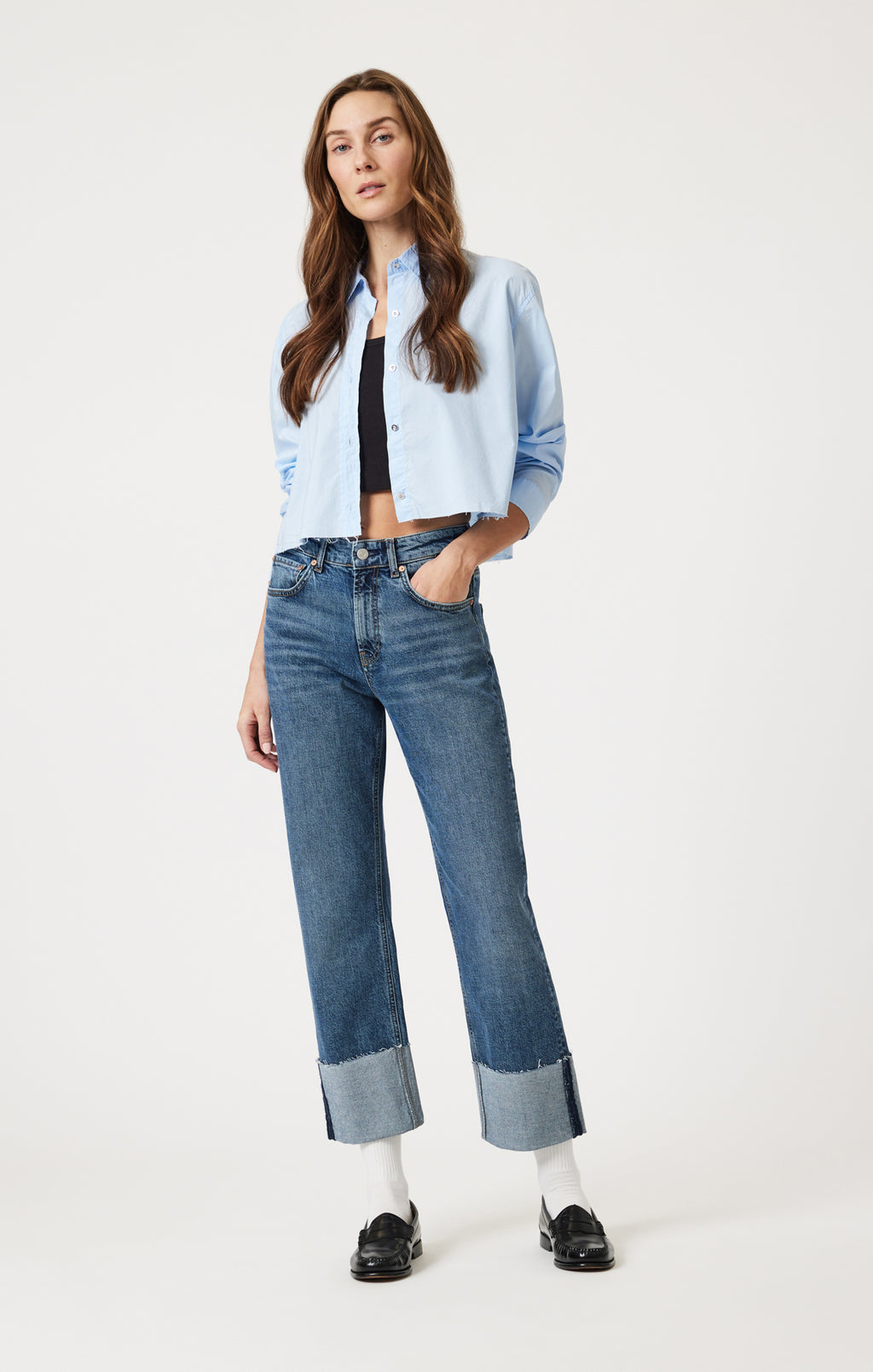 SAVANNAH Cuffed Classic Jeans