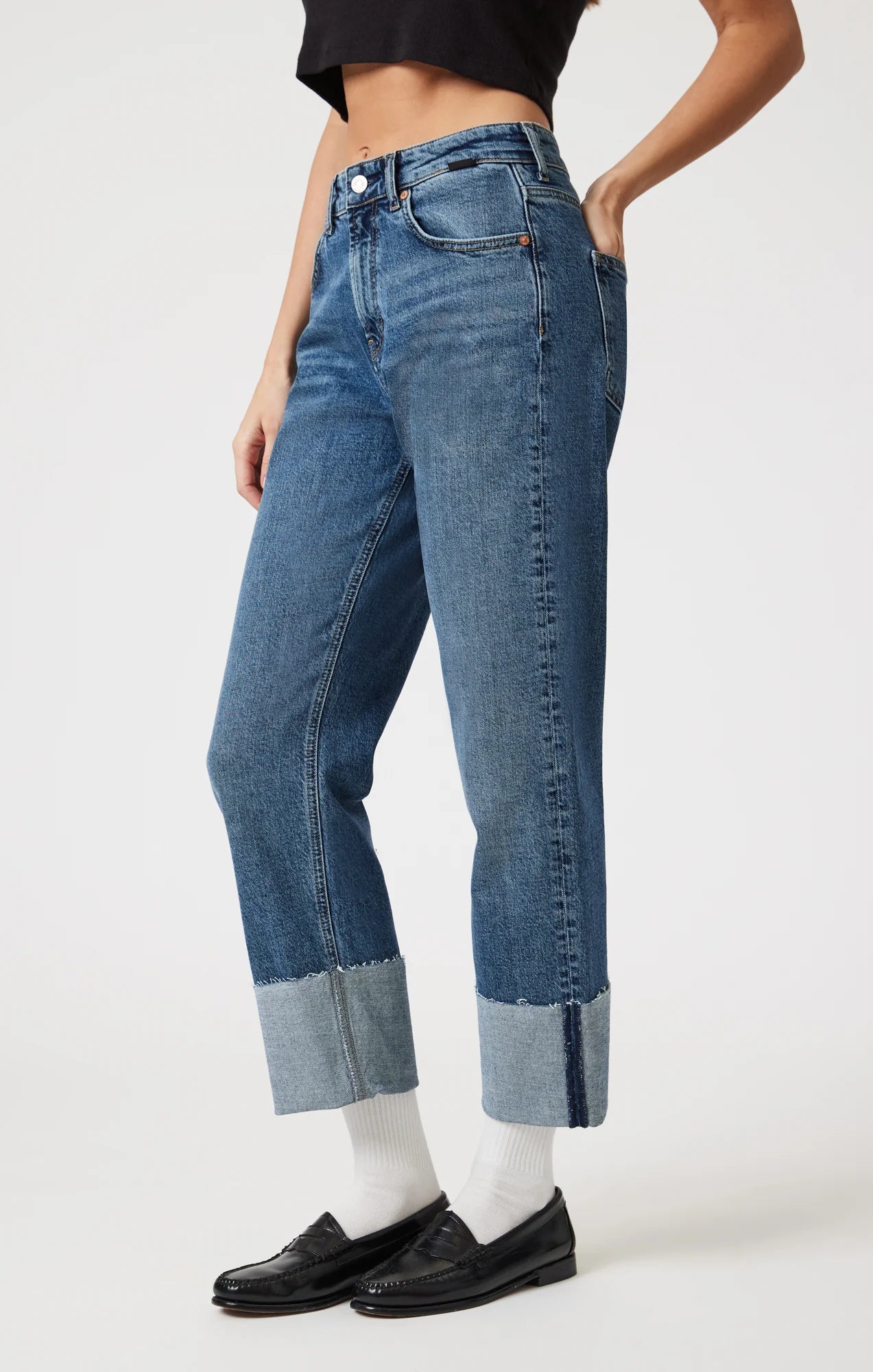 SAVANNAH Cuffed Classic Jeans
