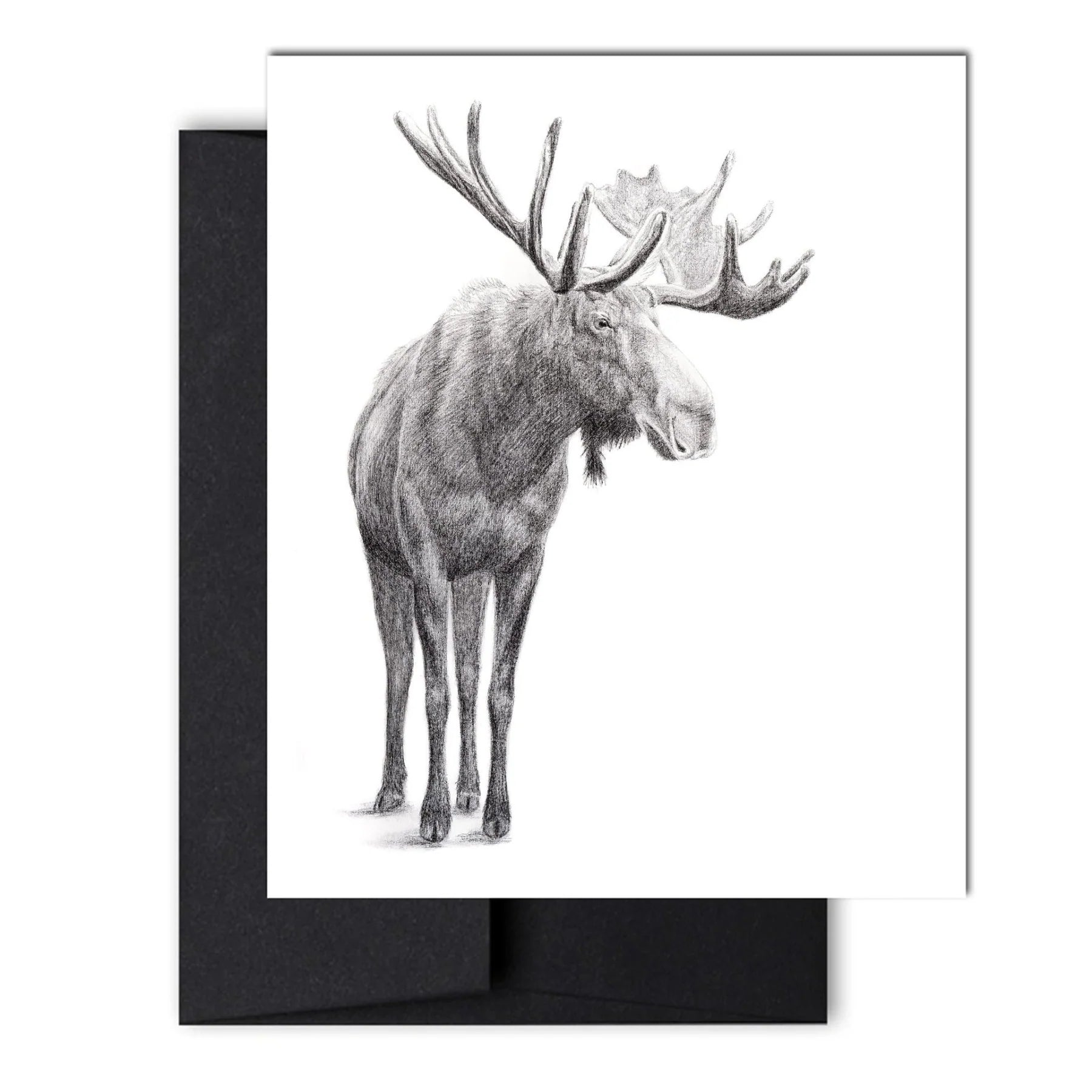 LN STANDING MOOSE CARD