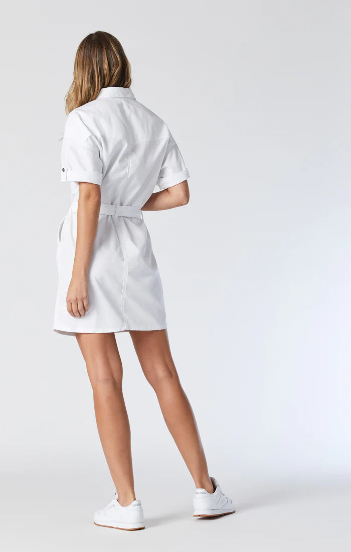 AVERY White Denim Dress