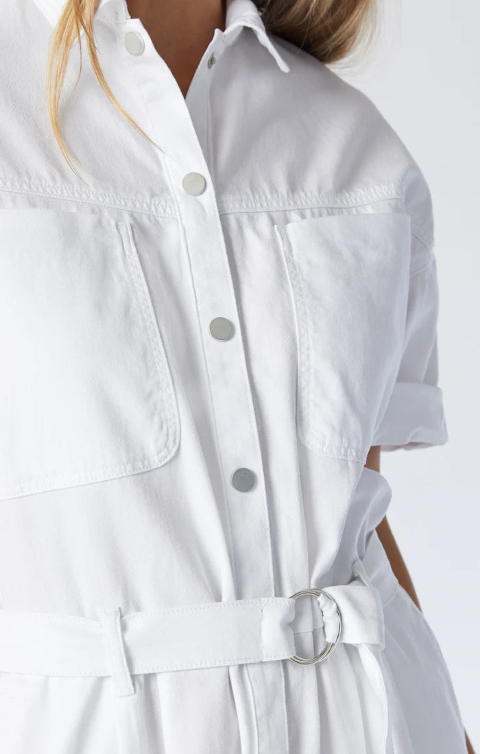 AVERY White Denim Dress