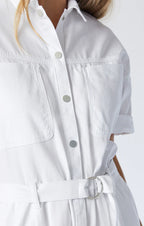 AVERY White Denim Dress