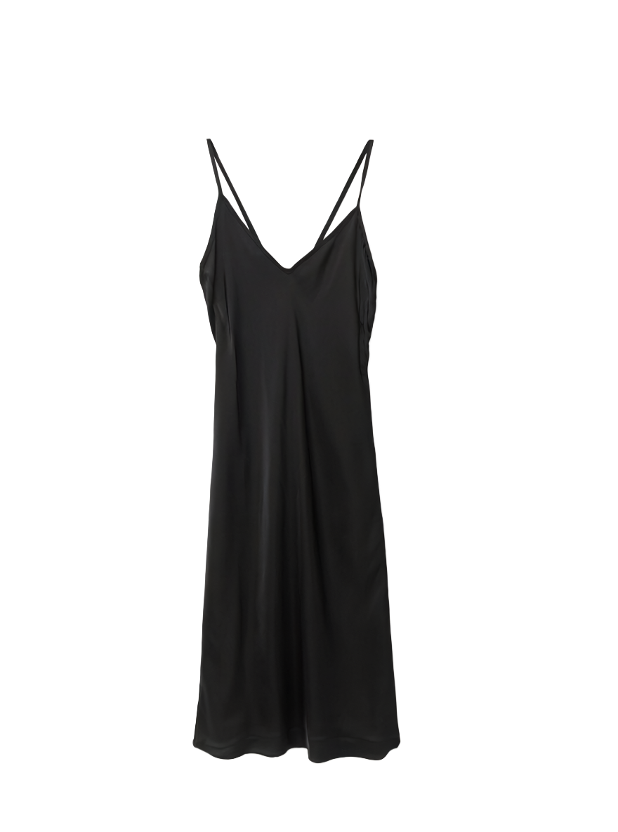 Milano Satin Dress V-Neck