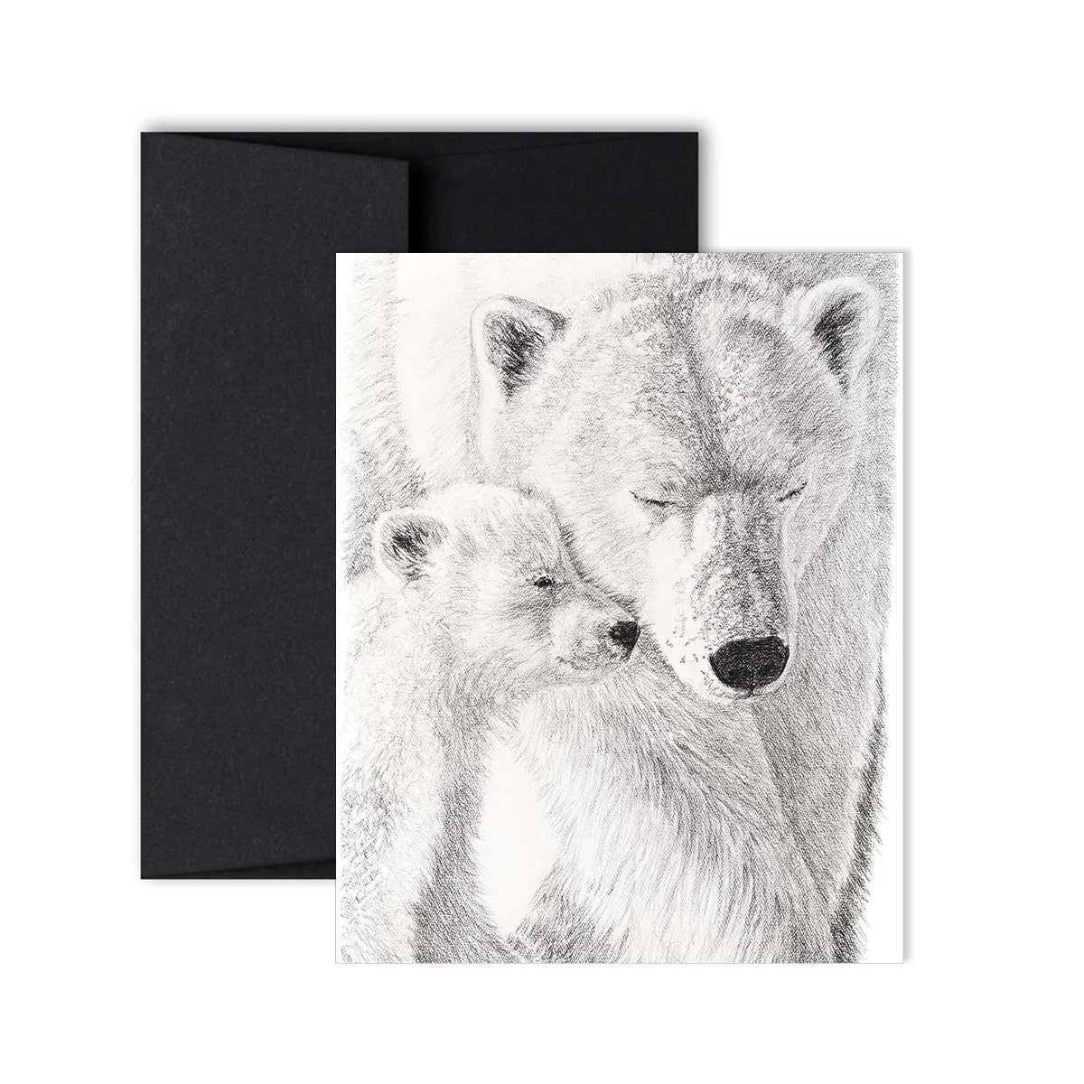LN POLAR BEAR W CUB CARD