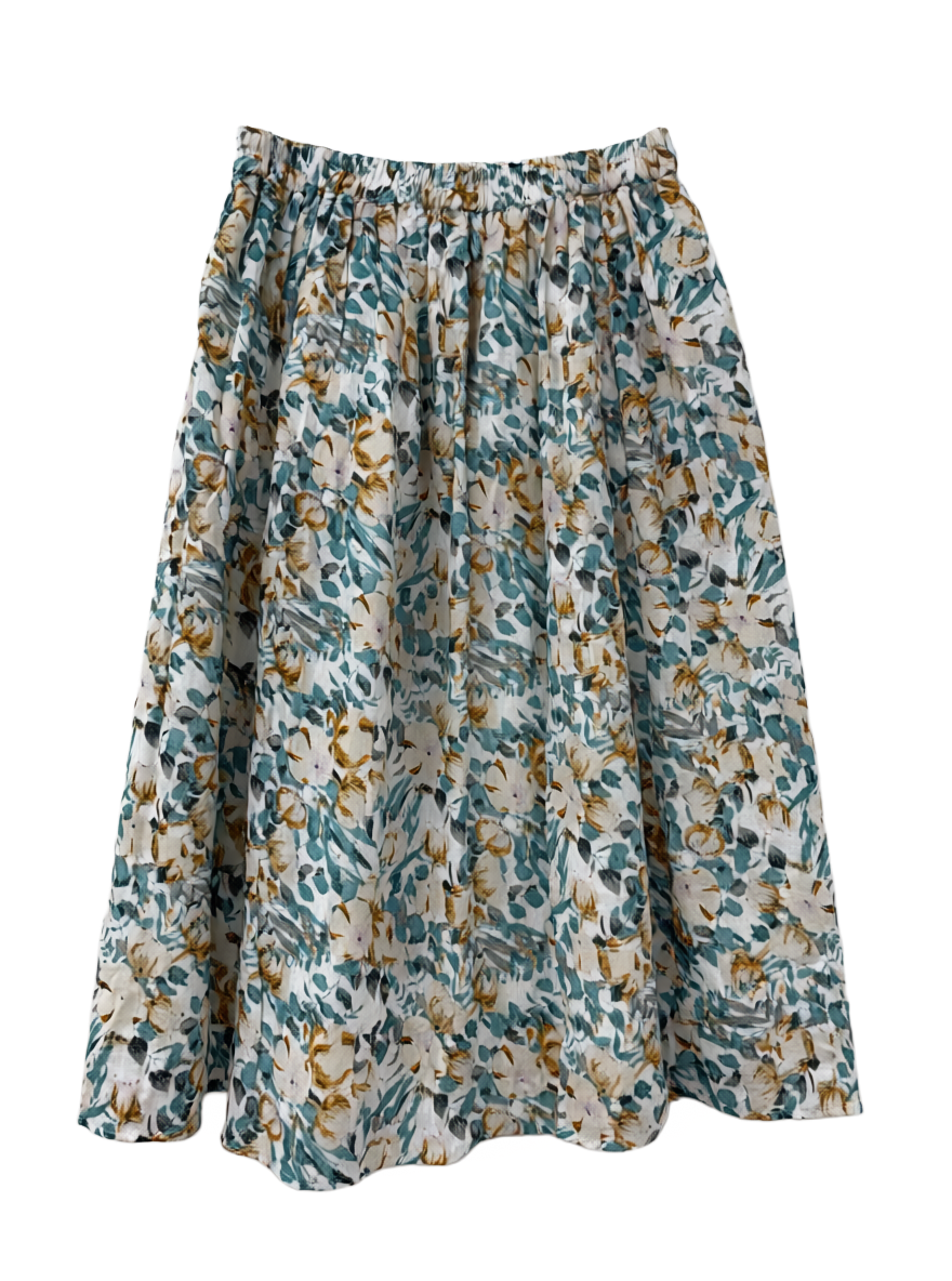 Pleated Muslin Skirt 