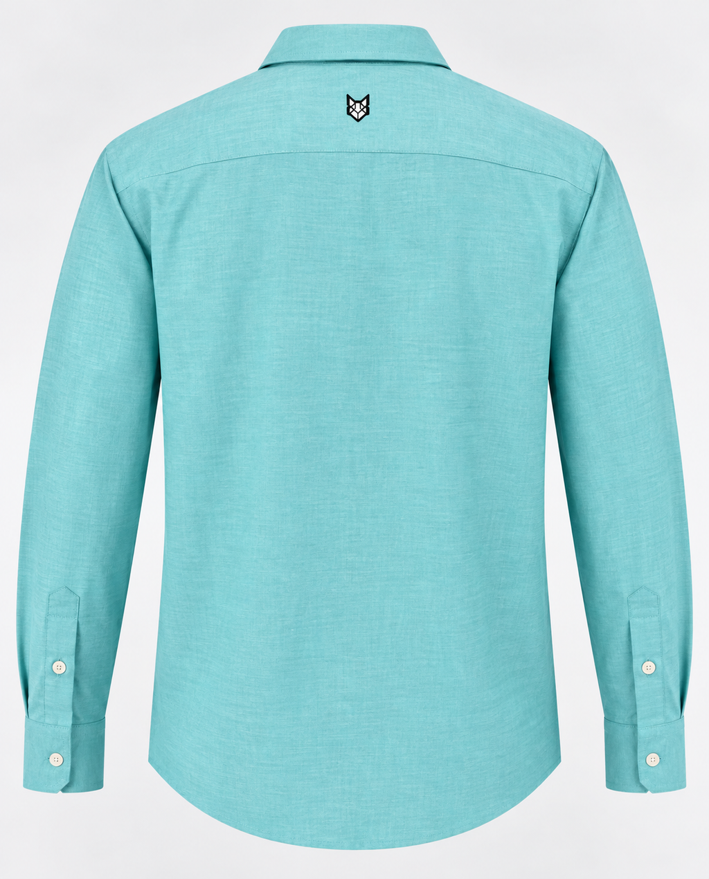 Teal cotton men’s shirt featuring a classic check pattern and comfortable casual fit.