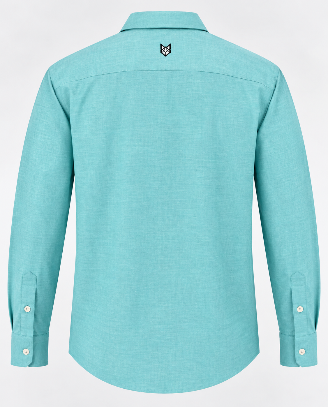 Teal cotton men’s shirt featuring a classic check pattern and comfortable casual fit.