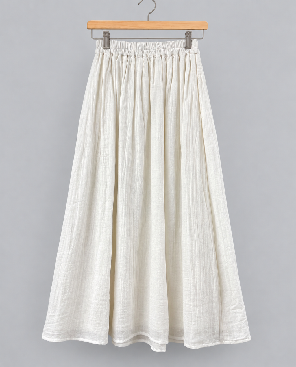 Pleated Muslin Skirt 