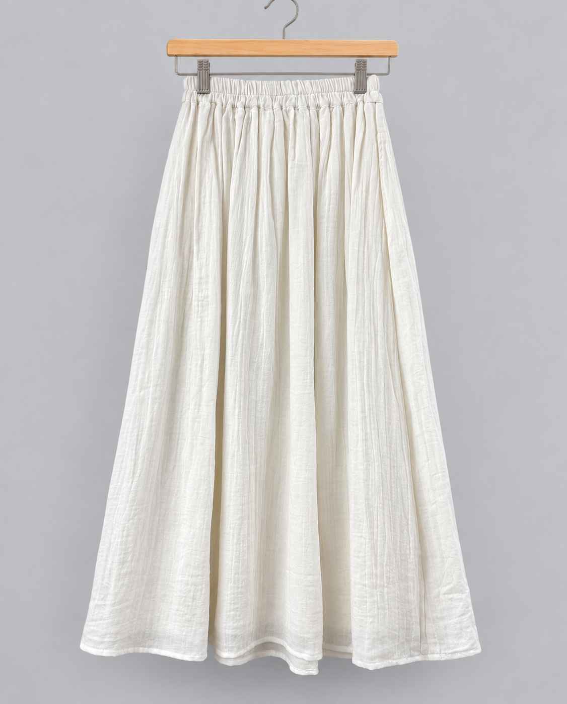 Pleated Muslin Skirt 