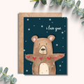 AR LOVE YOU BEAR GREETING CARD
